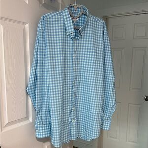 Peter Millar Light Blue Gingham Men's Shirt